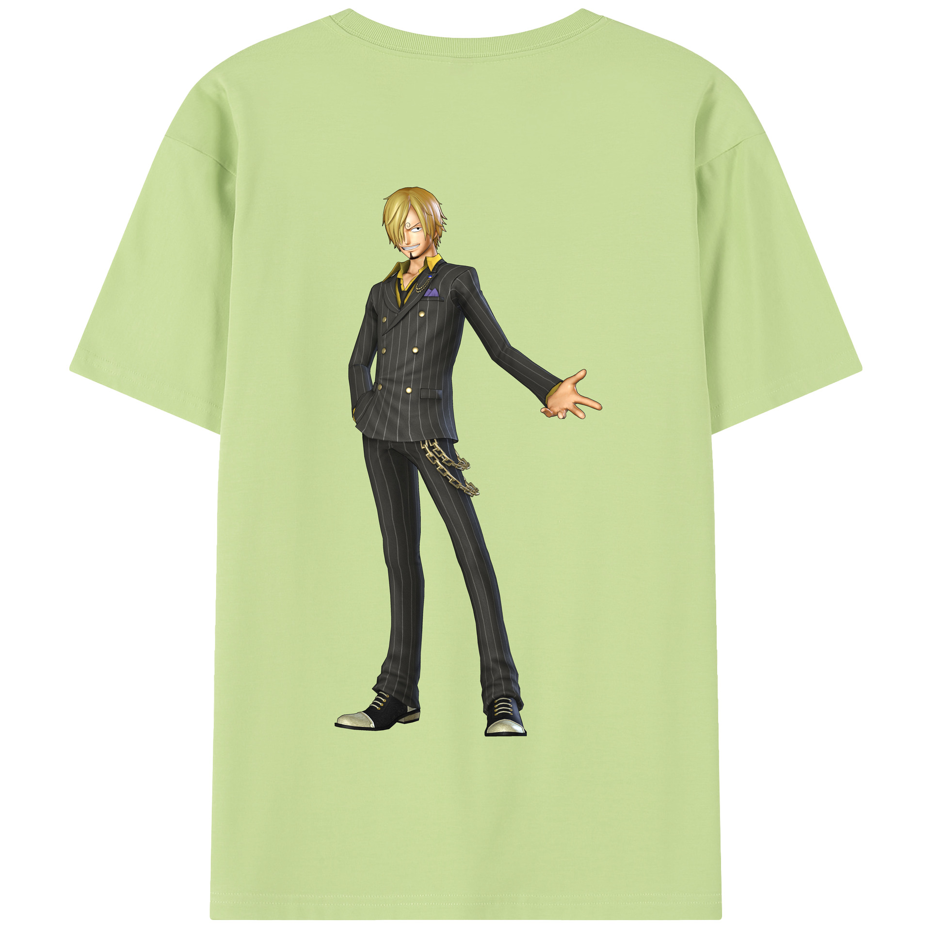 ワンピース サンジ ONE PIECE Sanji 綿100％半袖Tシャツ（背面プリント）